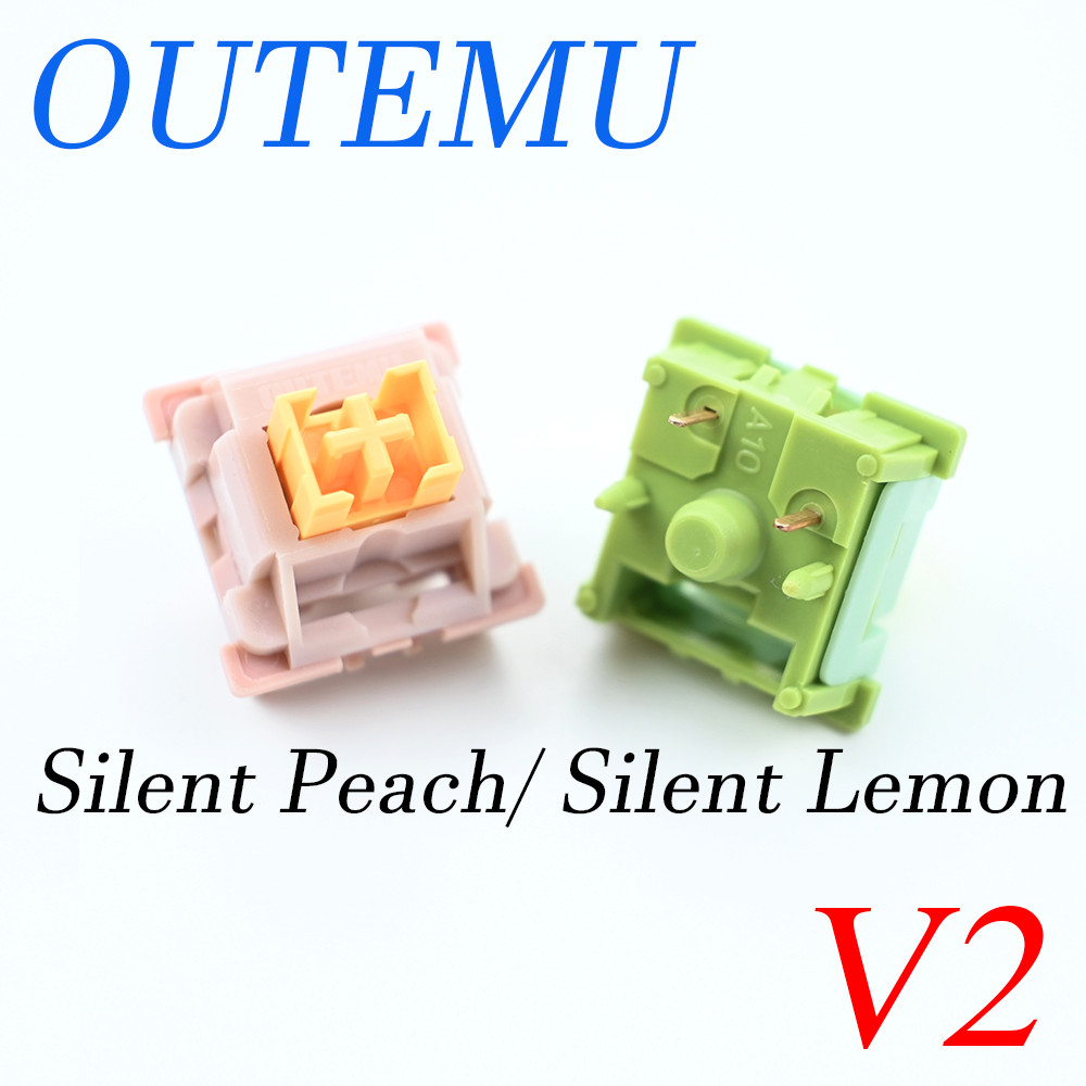 Outemu Silent Peach V2 Switch Lubed Update Silent Lemon V2 Switches Mechanical Keyboard Linear