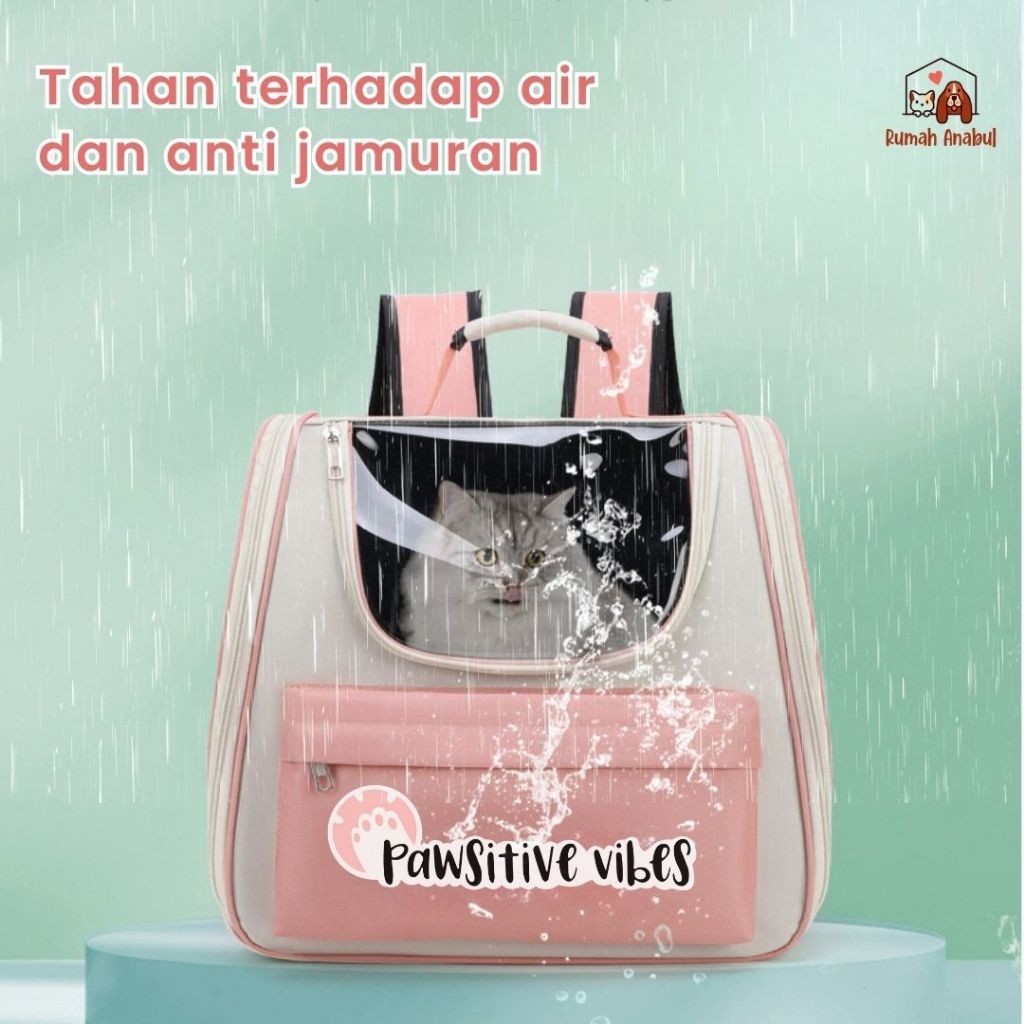 Pet Travel - Tas Ransel Kucing Anjing - Tas Travel Hewan Peliharaan - Tas Kucing Jumbo - Tas Hewan