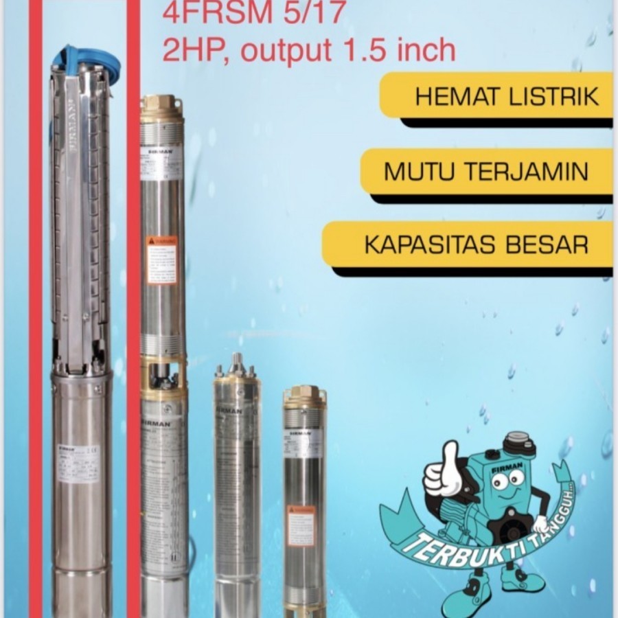 POMPA SATELIT FIRMAN 4FRM 5/17 2HP SUBMERSIBLE PUMP 4"