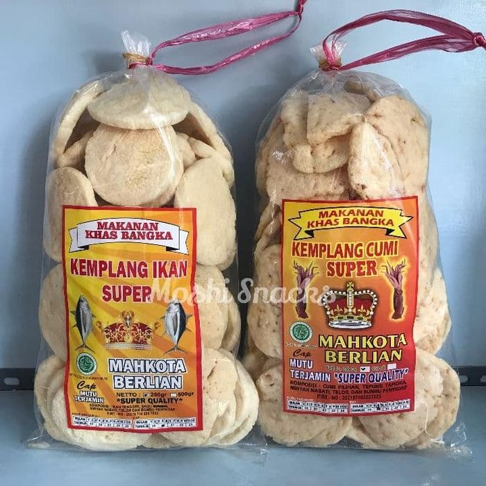 

Kemplang Ikan Cumi Super Cap Mahkota Berlian Bangka / Kerupuk Bangka