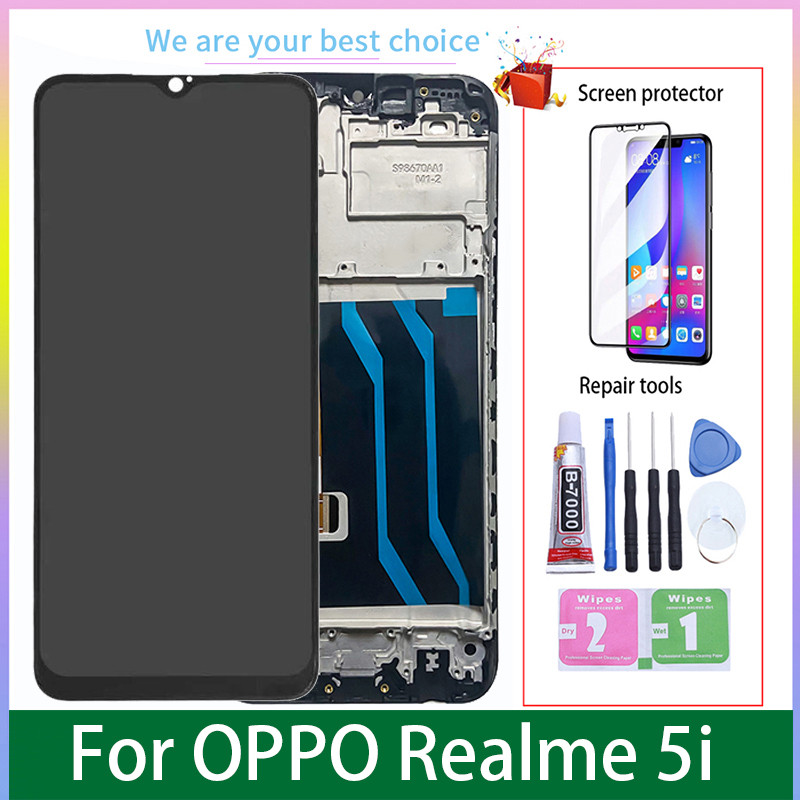 6.5" For Oppo Realme 5 5s 5i Original LCD Display With Frame Touch Screen Digitizer Assembly RMX1911
