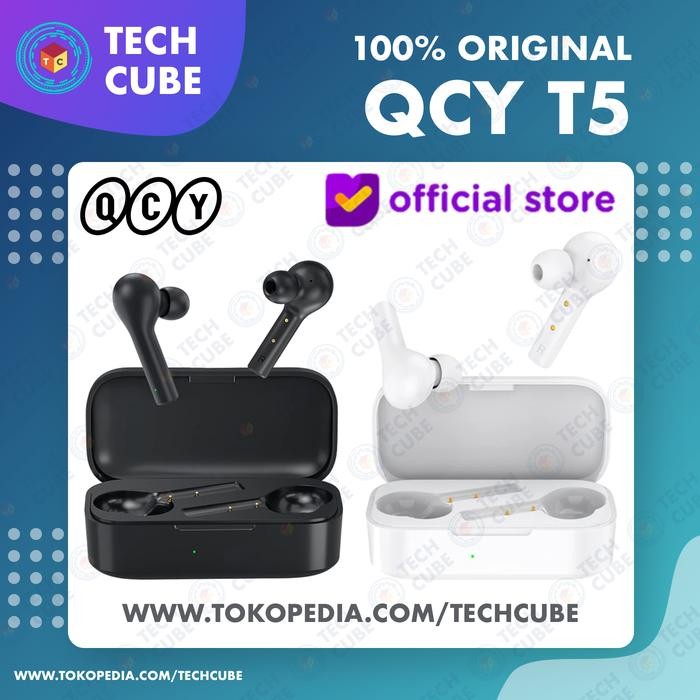 QCY T5 TWS Earphone Headset Bluetooth Wireless Earbuds Alt T1C T13 T17