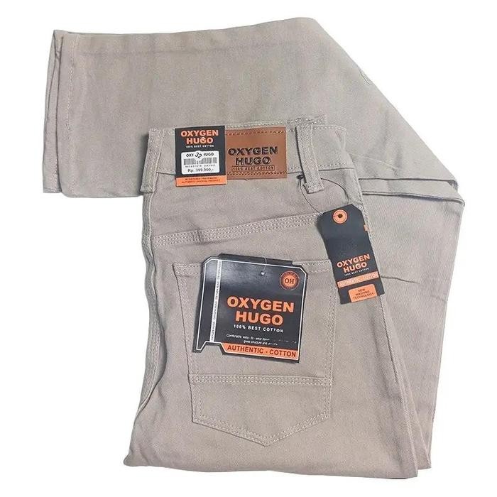 CELANA JEANS OXYGEN HUGO CASUAL DENIM BAHAN 100% BEST COTTON ORIGINAL PRIA PANJANG SLIM FIT KATUN