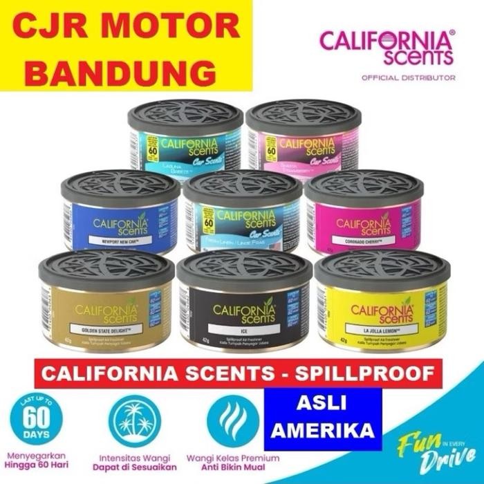 Stok Baru CALIFORNIA SCENTS SPILLPROOF KALENG Pengharum Parfum Mobil Ruangan ASLI AMERIKA PARFUM