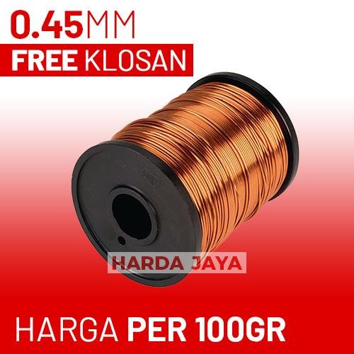 RideOn- KAWAT EMAIL TEMBAGA 0.45MM KILOAN, COPPER WIRE GULUNG DINAMO KG 0,45MM