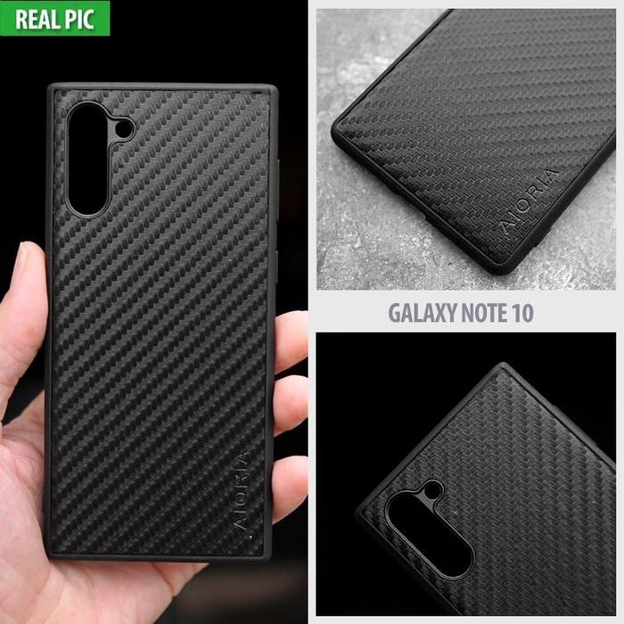 Casing Samsung Galaxy Note 9 10 Plus AIORIA Carbon Fiber Soft Case