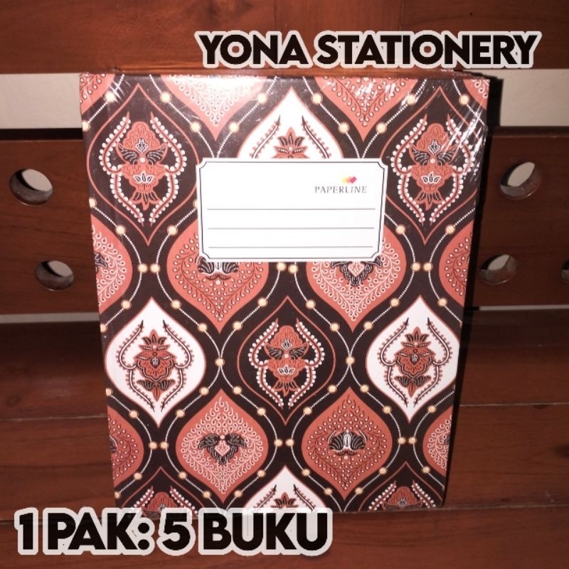 

Buku Kwarto/Kuarto Paperline 100 Lembar Hardcover 1 Pak: 5 Pcs Aneka motif batik