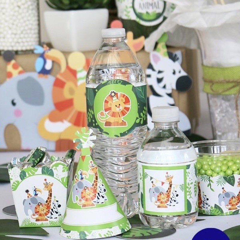 

READY STOK PAKET LABEL SNACK SET ULANG TAHUN STIKER BUNGKUS BIRTHDAY