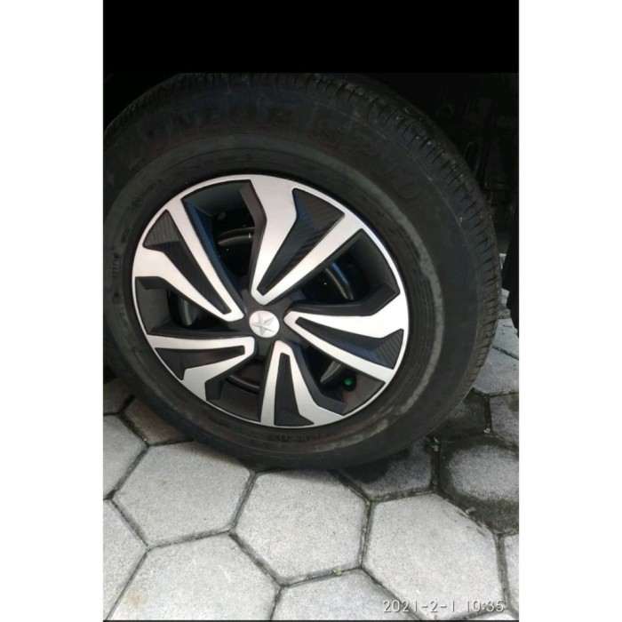 [Expert] KVSH14-Wheel cover dop velg ring14 silver hitam isoka