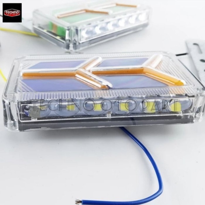 [Expert] Lampu Led Samping Bak Truk 24v Model Pesawat 3 Warna Sein Running