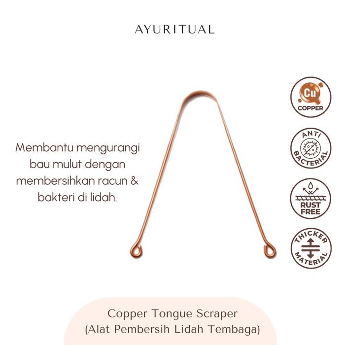 Alat Pembersih Lidah (Tongue Scraper/Tongue Cleaner) Tembaga (Copper)