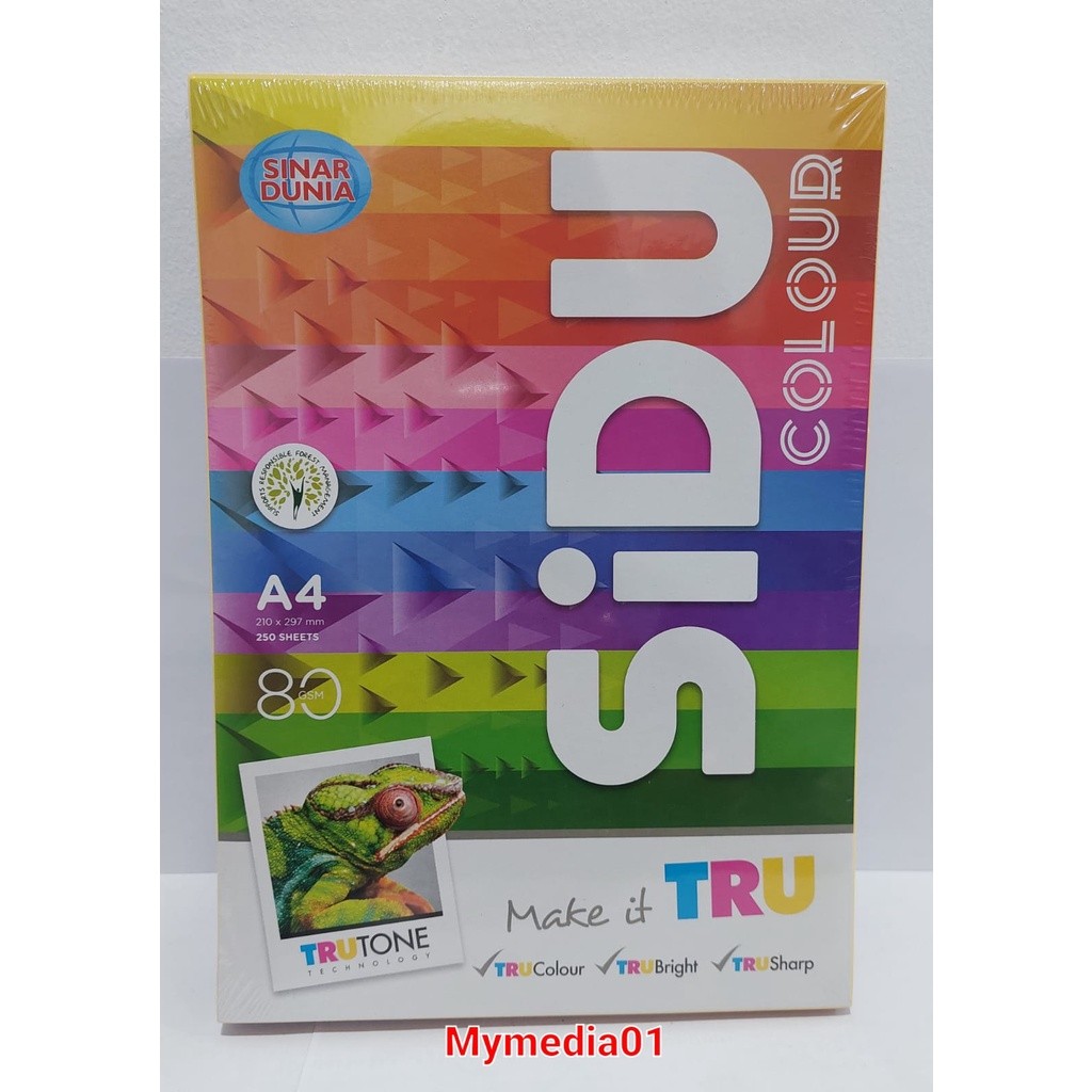 

KERTAS HVS MIX 10 WARNA RAINBOW 80 GSM SIDU 250 LEMBAR TERMURAH !!!