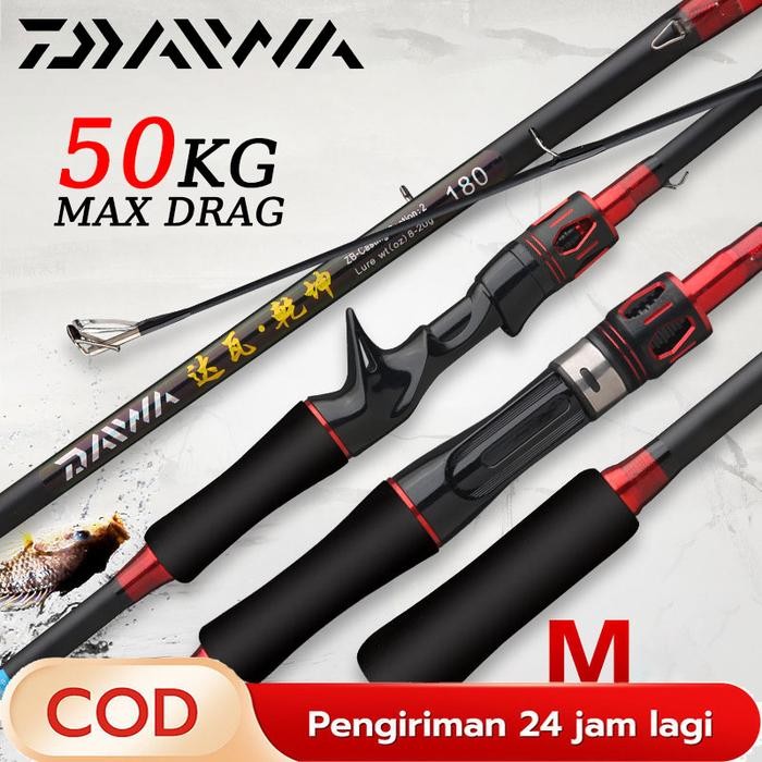 Barang Terlaris DAIWA Dawagankun Luyagang Pemula Karbon Luyagang Jauh Memancing Rod Laut Rod