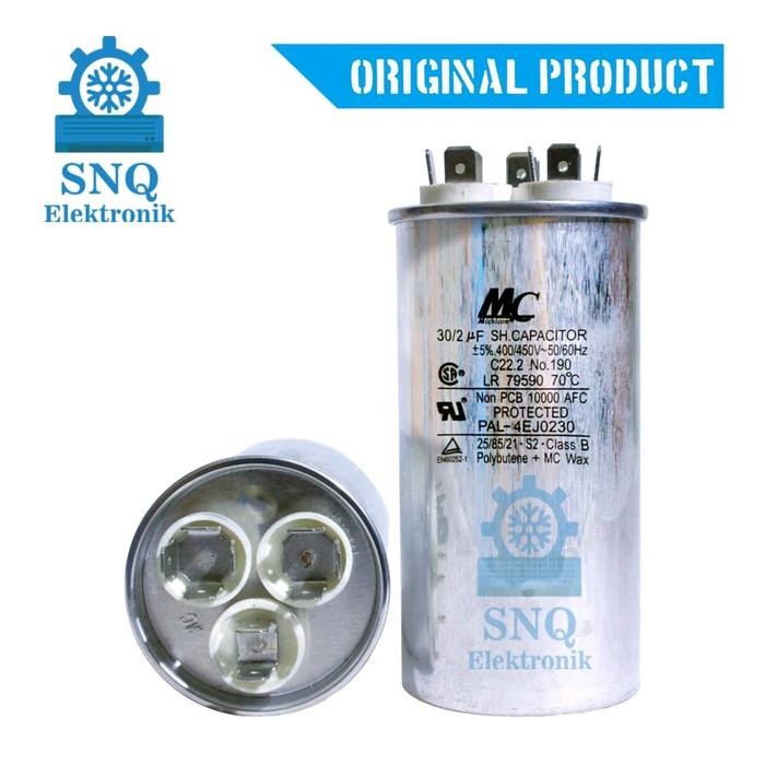 Product Laris Capasitor Ac 30+2 Uf Mc Untuk Ac 1Pk - Kapasitor Ac 30/2Uf Mc