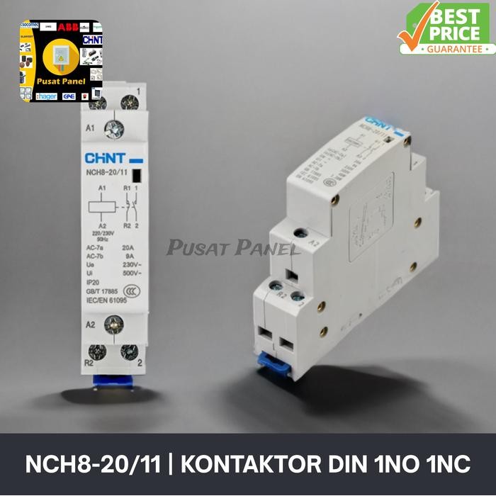PROMO Promo Kontaktor / Contactor Modular Din Rail Chint NCH8-20/11 Murah