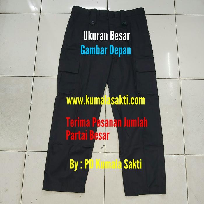 TERLARIS Celana PDL Biru Polos Jumbo-Seragam PDH PDL Security Satpam-Safari-Tas