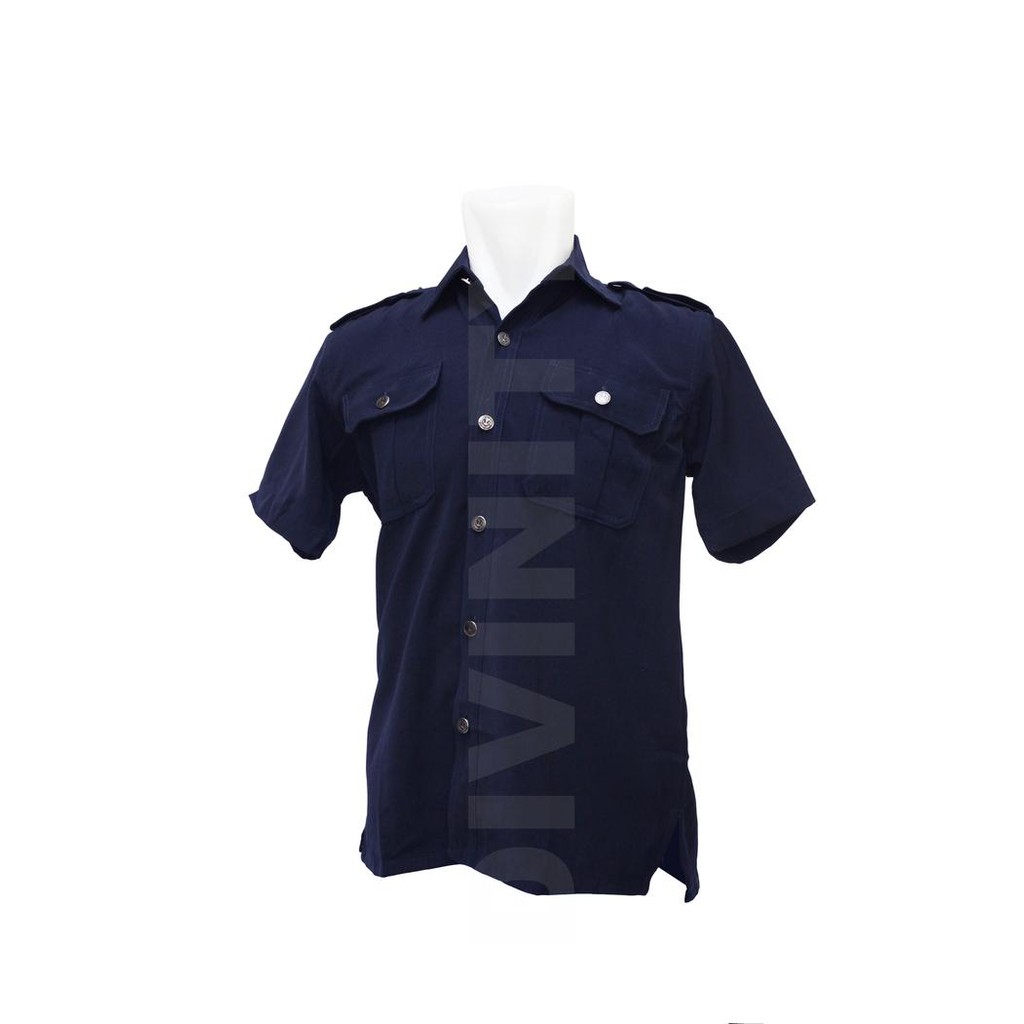 BAJU CELANA SET SAFARI DONGKER PENDEK KANCING EMAS SERAGAM SATPAM