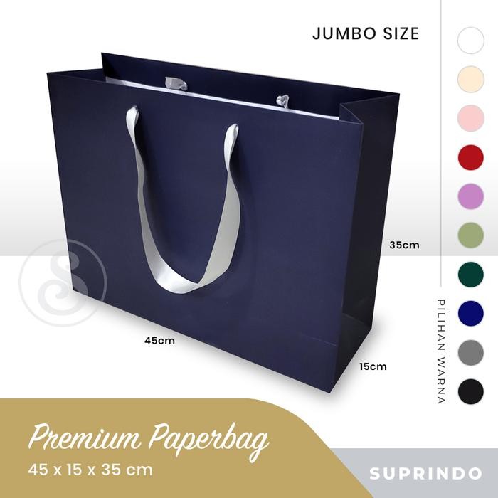 

Happy- Premium Paper bag JUMBO/Kantong kado uk. P45 x L15 x T35 cm