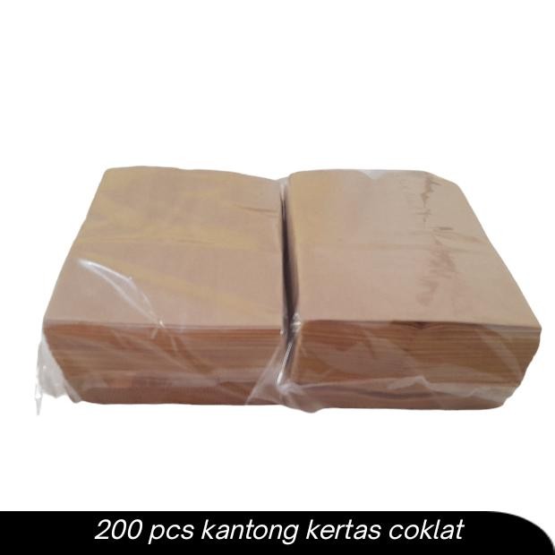 

Happy- Kantong kertas coklat polos 200 pcs