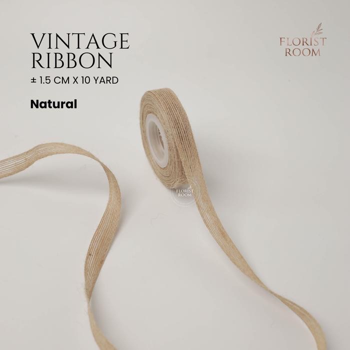 

Happy- Vintage Ribbon - Pita Rustic - Dekorasi -Pita Murah