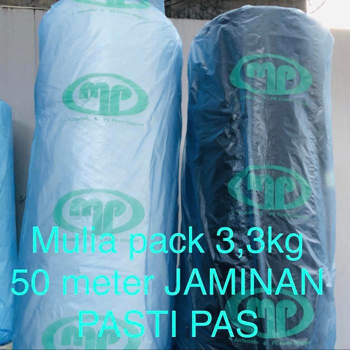 

Happy- Bubble wrap Mulia pack 125 cm x 50 Meter Hitam / Bening Gosend/Grab