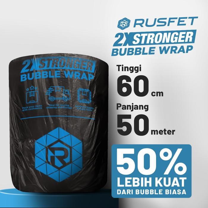 

Pesta- Plastik Bubble Buble Wrap Hitam 60cm x 50m Babel Packing Tebal