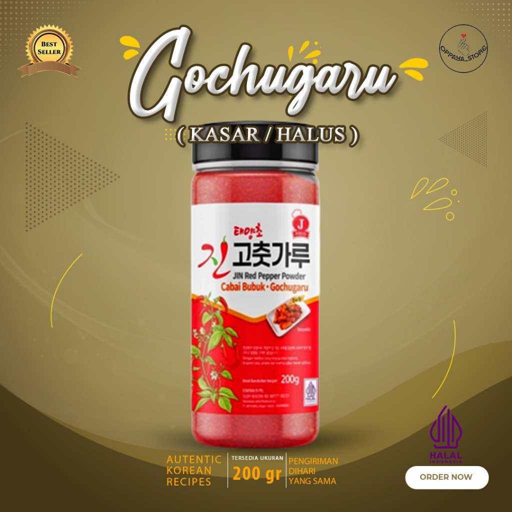 

Gochugaru Orea Jin Red Pepper Bubu Cabe 200Gr Halal