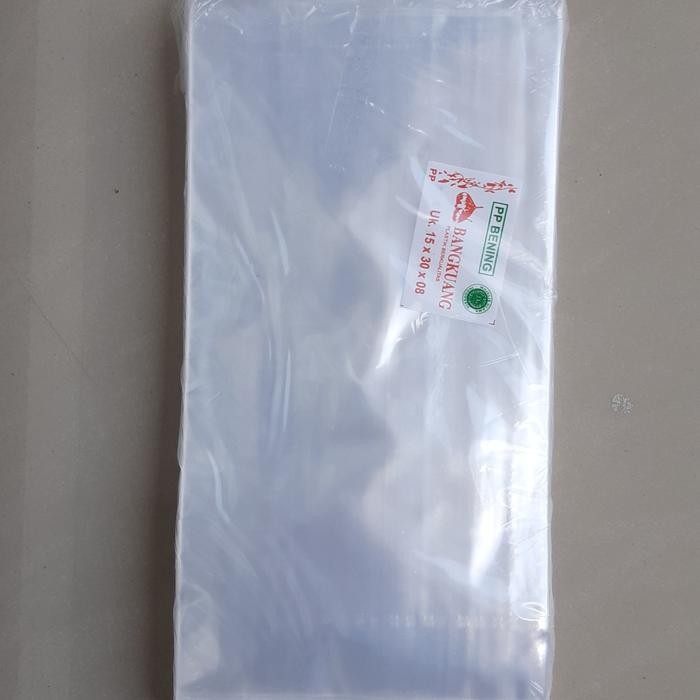 Pesta- Bangkuang Plastik PP Bening 15 X 30 Tebal 80/08 micron