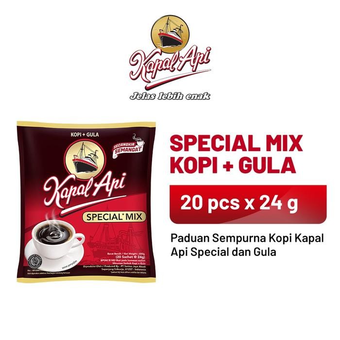 

Kapal Api Special Mix 1 Bag ( Isi 20 Pcs x 24 Gram )A