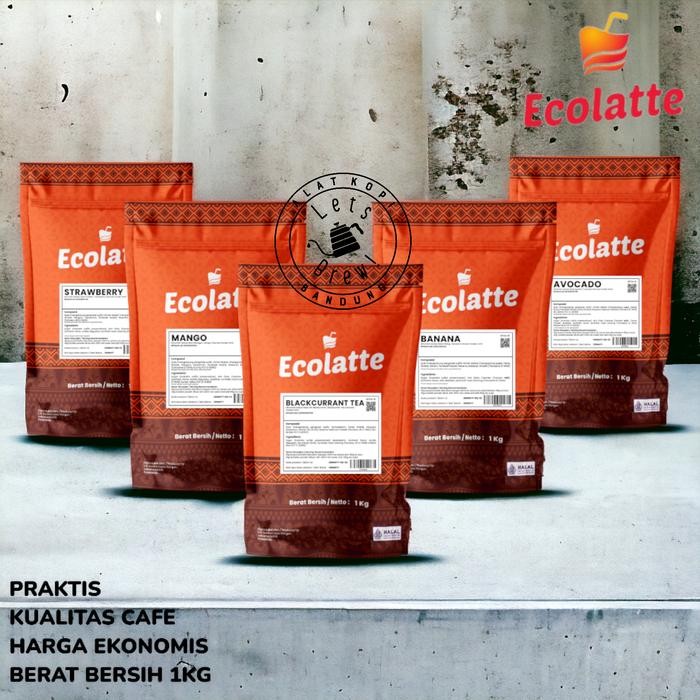 

Ecolatte powder Minuman aneka rasa 1kg / Powder Drink / bahan minuman