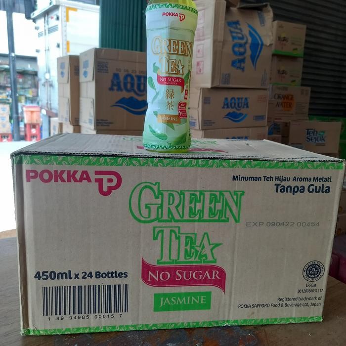 

Pokka Green Tea Jasmine No Sugar 450 ml (24 Botol) - Minuman Teh Hijau Tanpa Gula