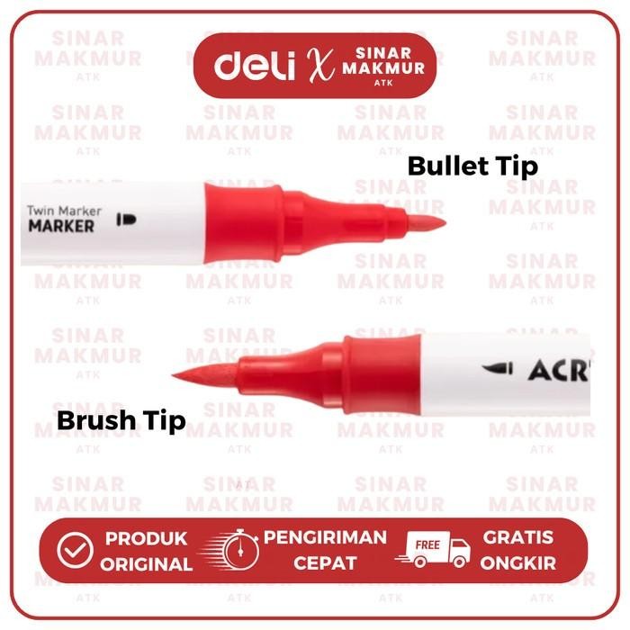 

SPIDOL AKRILIK/ACRYLIC MARKER DUAL TIP 48 WARNA DELI HM924-48(SET)