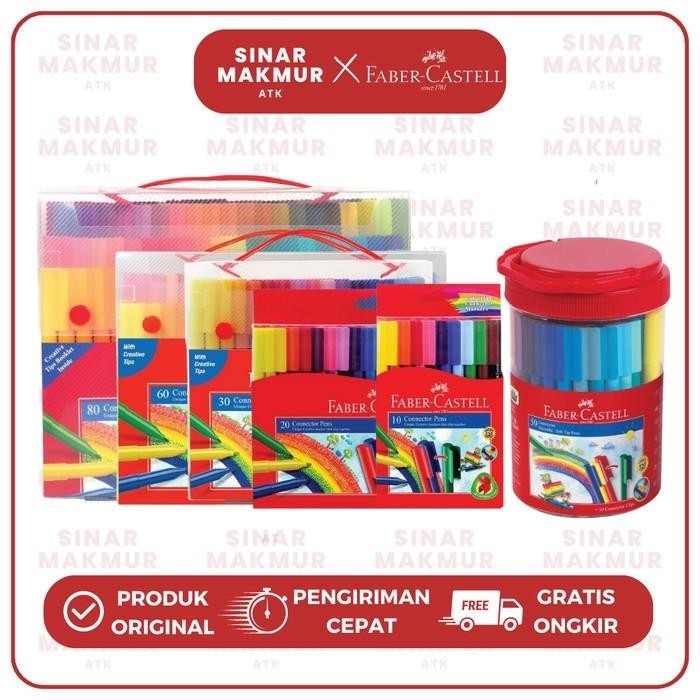 

CONNECTOR PEN/SPIDOL WARNA/COLORING MARKER 60 WARNA FABER CASTELL (SET)