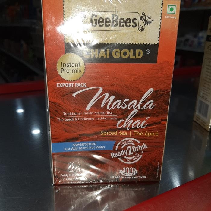 

Terlaris- Geebees Chai Gold Masala Sweetened 220 Gm