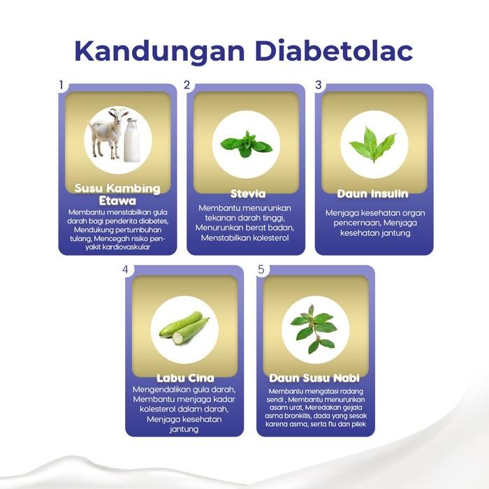

BARANG TERLARIS Diabetolac Susu Kambing Etawa Asli Tinggi Serat Rendah Kalori