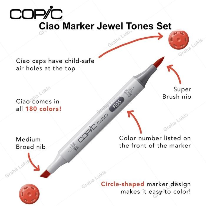 

COPIC CIAO MARKER SET 6 - JEWEL TONES