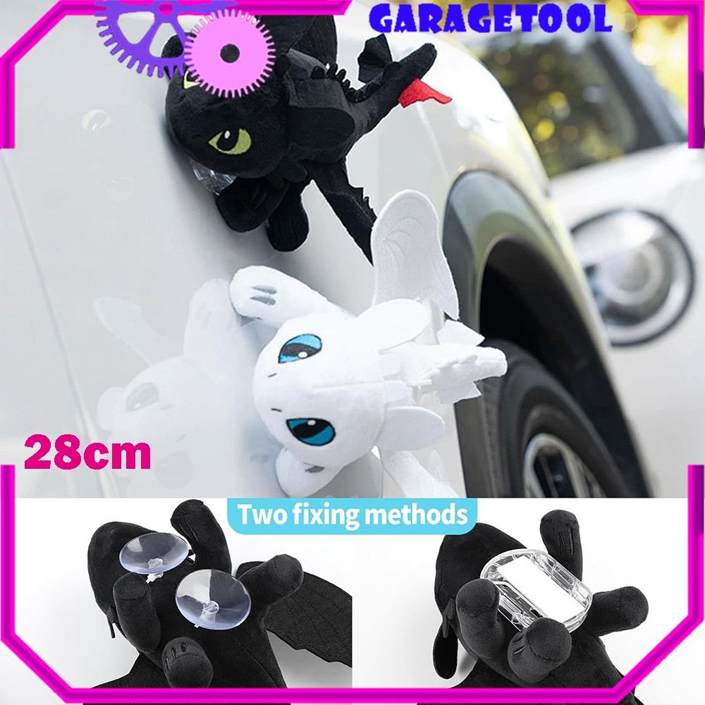 Boneka Toothless 28cm Boneka Toothless Dekorasi Kendaraan Mobil/Motor/Helm Motor Imut Lucu