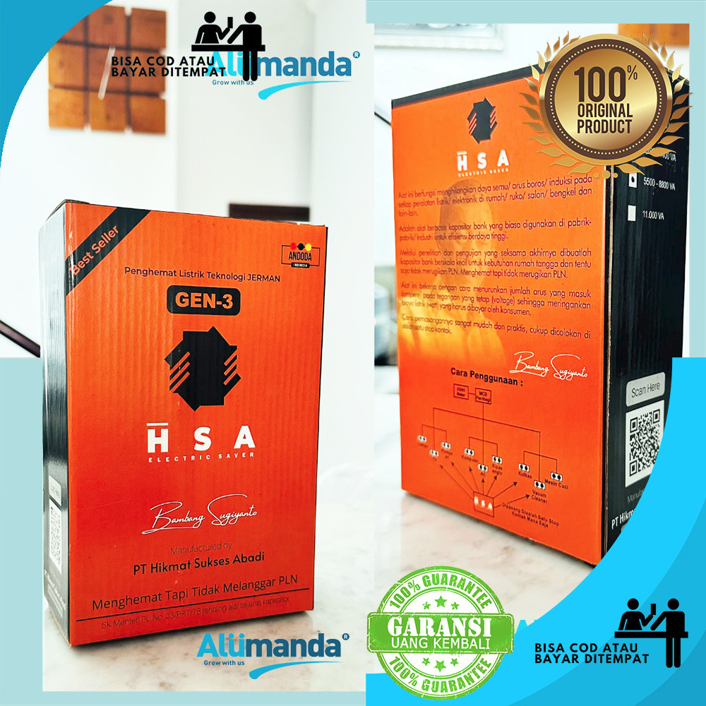 PENGHEMAT DAYA LISTRIK RUMAH 900 - 1300 WATT TIPE A HSA ELECTRIC SAVER ALAT PENGHEMAT LISTRIK TOKEN