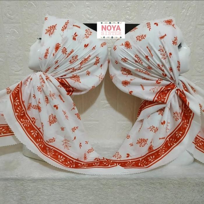 Hijab jilbab segiempat motif merah putih kemerdekaan voal premium