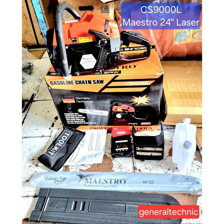 Chainsaw Maestro 9000L Bar Laser 24" CS9000L Maestro Mesin Gergaji