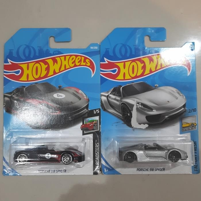 Hot Wheels Hotwheels Porsche 918 Spyder HW Black Grey Convertible FF