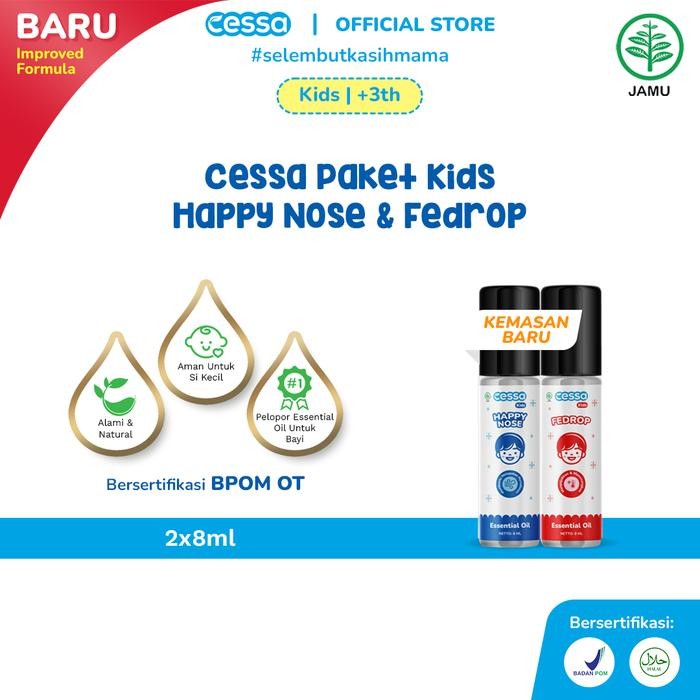 Babiboo- Cessa Paket Kids Happy Nose & Fedrop Meredakan Flu & Batuk Dan Demam