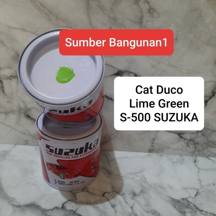 Cat duco hijau lime green S - 500 Suzuka cat besi motor otomotif