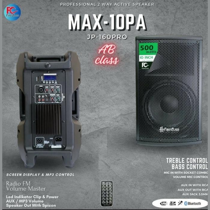 speaker aktif 10 inch firstclass max 10pa speaker aktif karaoke