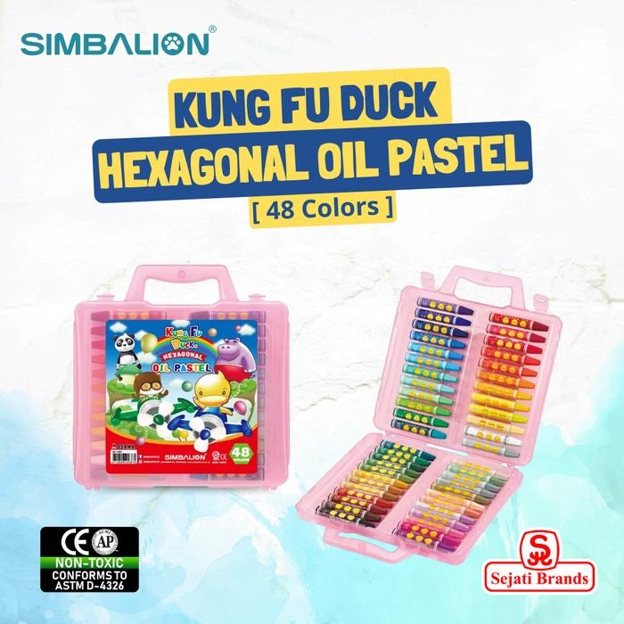

Simbalion Krayon Oil Pastel 48 Colors Kungfu Duck Plastic Case Kf 48A