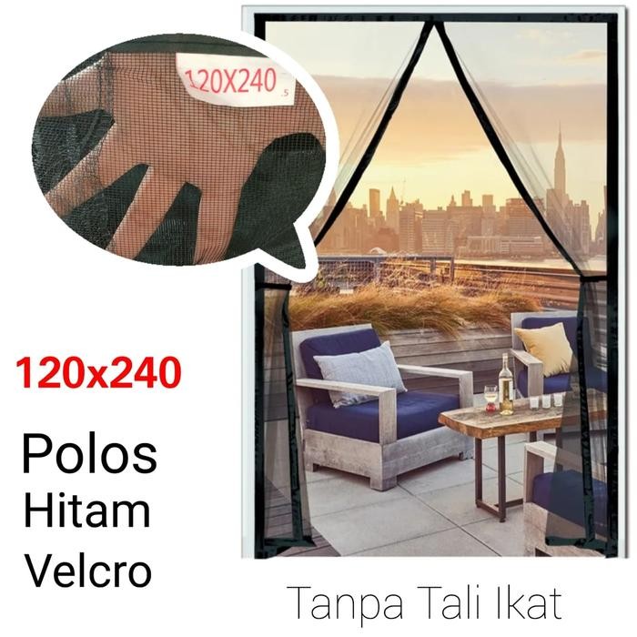 Jumbo Tirai Pintu Magnet Anti Nyamuk Model Perekat 120X240Cm