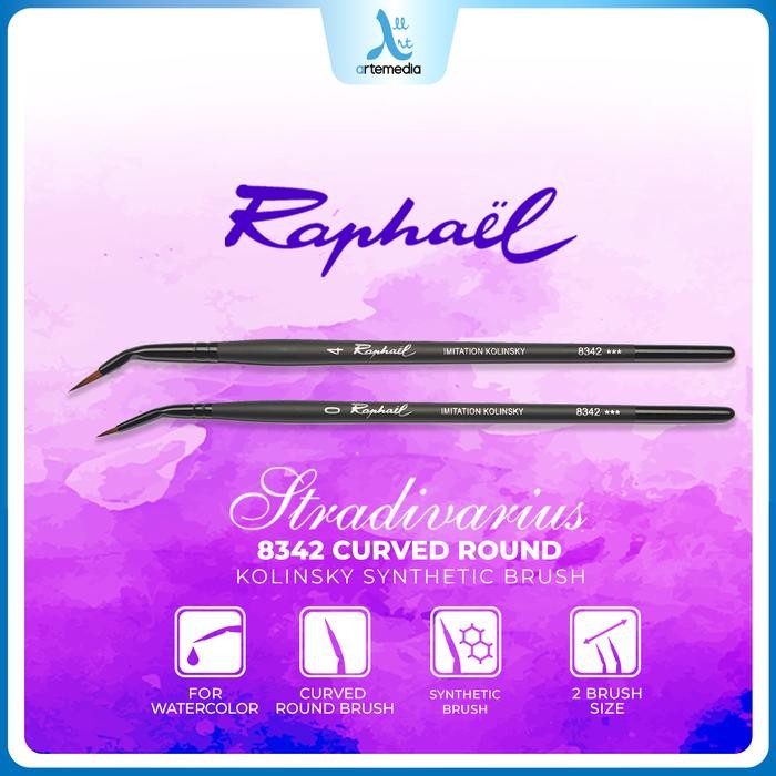 

Kuas Raphael Stradivarius 8342 Curved Round Kolinsky Synthetic Brush