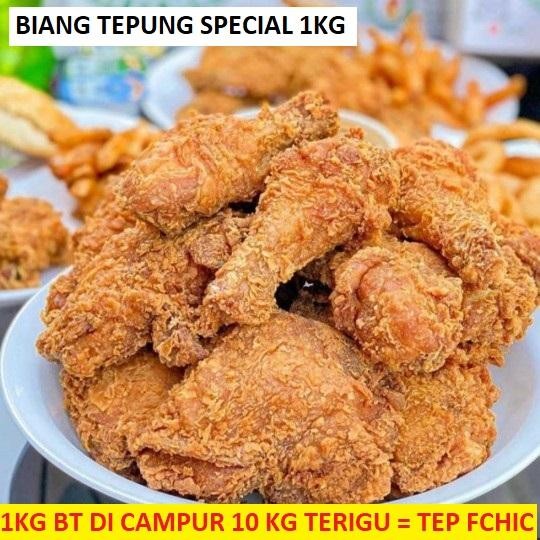 

Ready Stock Tepung Biang Fried Chicken Special- Tepung Bumbu Ayam Fried Chicken Packing Aman