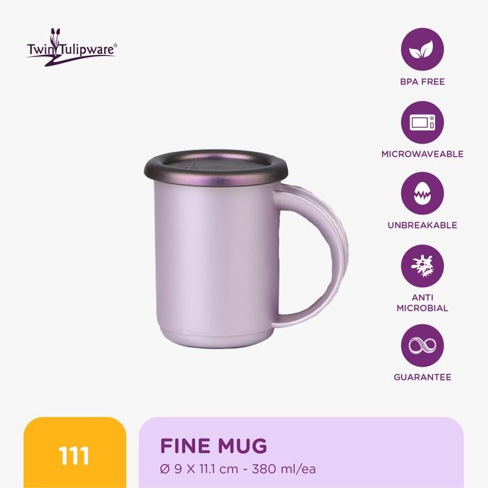 lyigyophile Twin Tulipware Fiine Mug - Gelas