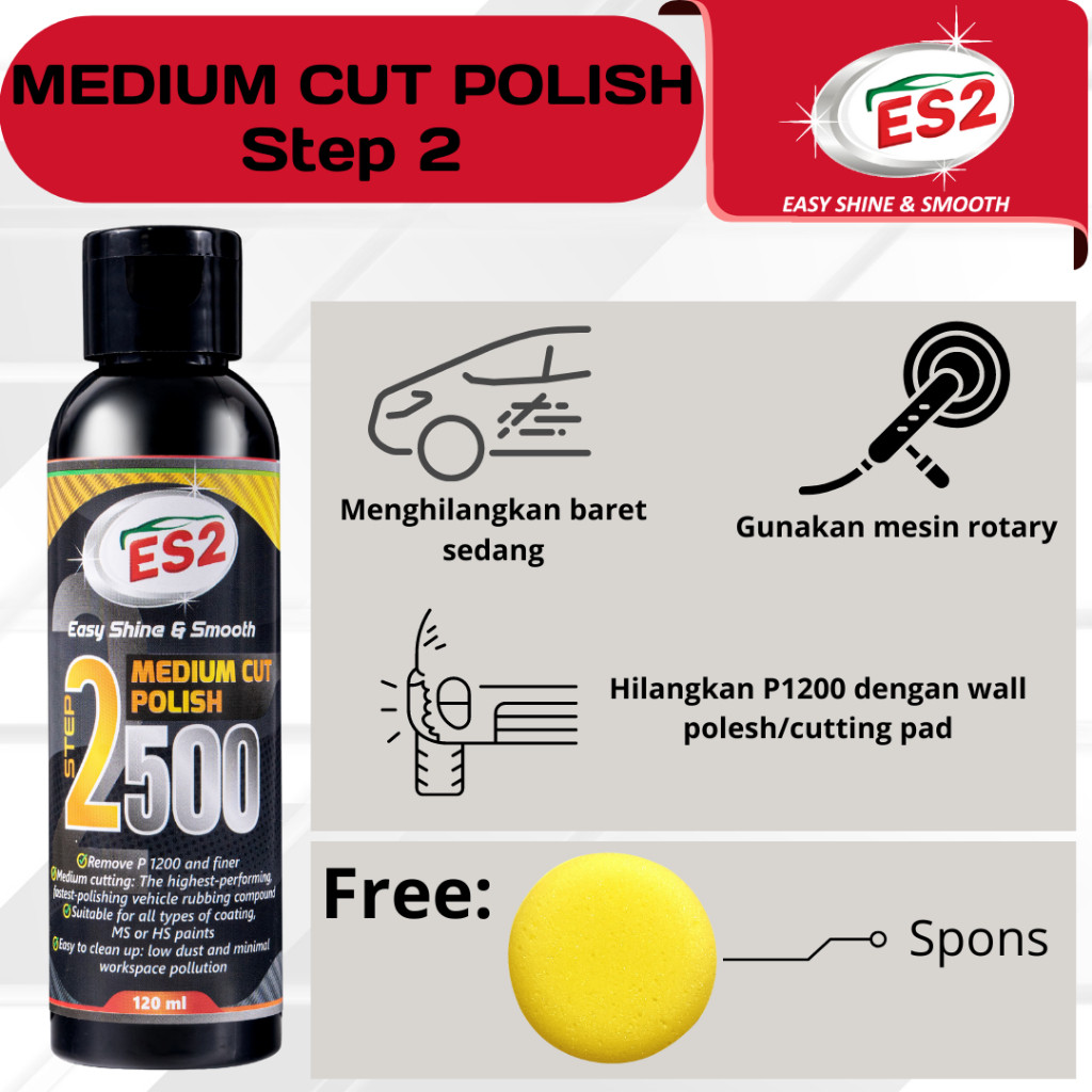 ES2 Kompon Penghilang Baret Sedang Step 2 / Compound Polish / Medium Cut Polish Compound